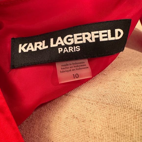 NWT Karl Lagerfeld Paris | Taffeta Drop-Waist Ball Gown - Picture 10 of 14